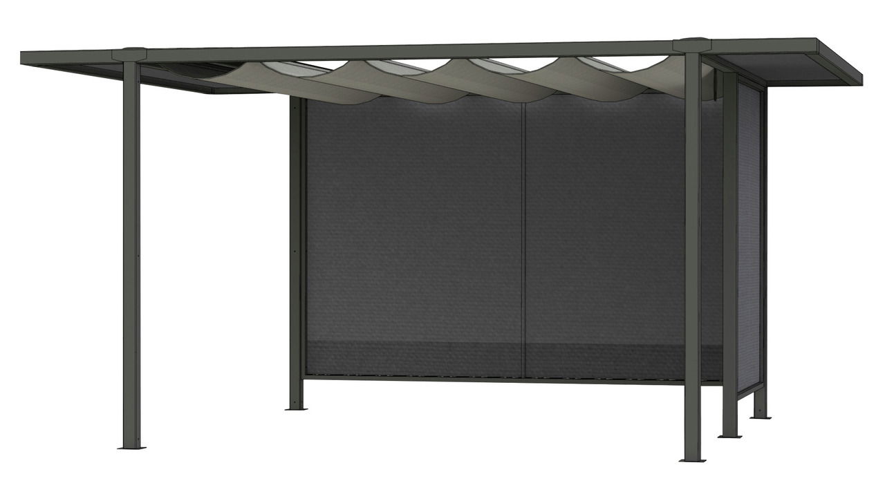 Dacherweiterung mit modernem Design, seitliche Perspektive