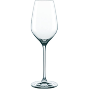 Eleganter Weißweinkelch aus Glas, frontal abgebildet