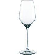 Eleganter Weißweinkelch aus Glas, frontal abgebildet