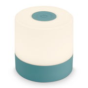 Akku LED Tischleuchte in Blau und Weiß, Ansicht von schräg oben