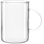 Doorzichtig theeglas Novo 360 ml met handvat, zijaanzicht