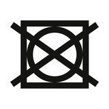 Symbol für nicht im Trockner trocknen, Vorderansicht