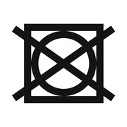 Symbol für nicht im Trockner trocknen, Vorderansicht