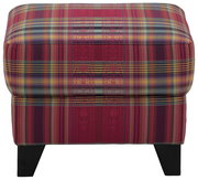 Hocker mit buntem Karomuster, seitliche Perspektive