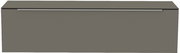 Frontansicht eines grauen Hänge-Lowboards mit schlichtem Design und horizontalem Griff.