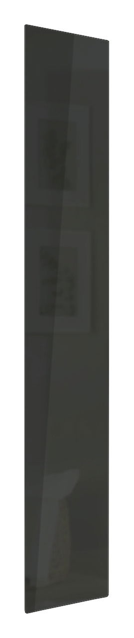 Hom´in Tür Hochglanz UNIT Hochglanz anthrazitfarbene Tür in seitlicher Perspektive