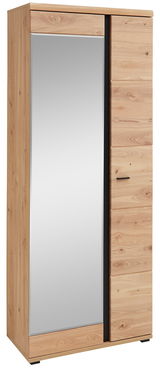 Garderobenschrank aus Holz mit Spiegeltür, Frontalansicht