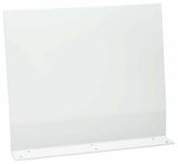 Weißes Steckrücken- oder Seitenteil aus Metall, seitliche Perspektive