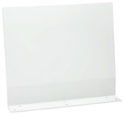 Weißes Steckrücken- oder Seitenteil aus Metall, seitliche Perspektive