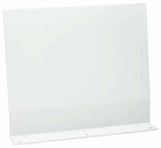 Weißes Steckrücken- oder Seitenteil aus Metall, seitliche Perspektive