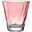 Rotes Trinkglas Twist 220ml, seitliche Perspektive