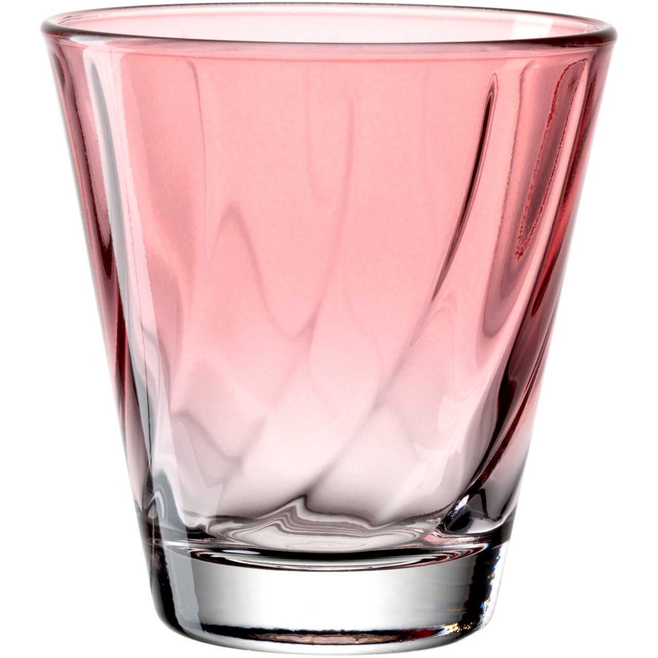 Leonardo Trinkglas TWIST Rotes Trinkglas Twist 220ml, seitliche Perspektive
