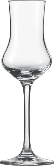 Elegantes Schnapsglas aus klarem Glas, frontal abgebildet, ideal für stilvolle Anlässe.