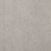 Nahaufnahme eines grauen, strukturierten Stoffes mit wellenförmigem Muster, von oben betrachtet.