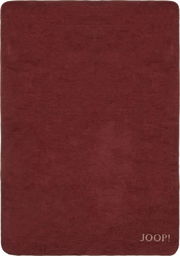 Rote Decke mit JOOP!-Logo in der unteren rechten Ecke, Draufsicht
