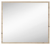 Rechteckiger Spiegel mit Holzrahmen, Frontalansicht