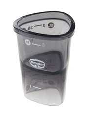 Messbecher 4cl von Dr. Oetker, dreieckige Form, seitliche Perspektive