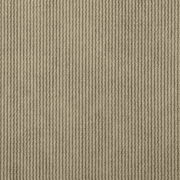 Nahaufnahme eines strukturierten, beige-gemusterten Stoffes, möglicherweise für einen Hockerbezug.