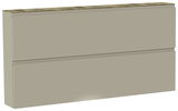 XL-Hängeschuhschrank in Beige mit zwei Klappen, seitliche Perspektive