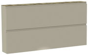 XL-Hängeschuhschrank in Beige mit zwei Klappen, seitliche Perspektive