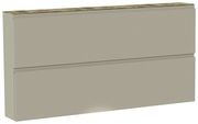 XL-Hängeschuhschrank in Beige mit zwei Klappen, seitliche Perspektive