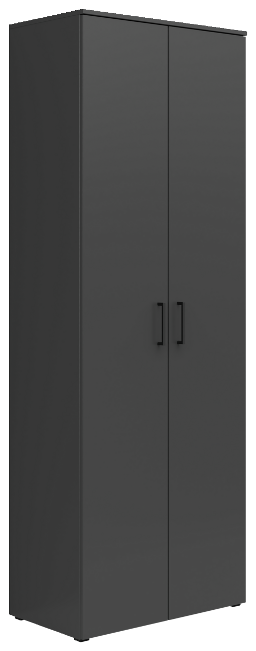 Carryhome Mehrzweckschrank MULTISTAURAUM Schwarzer Mehrzweckschrank mit zwei Türen, frontale Perspektive