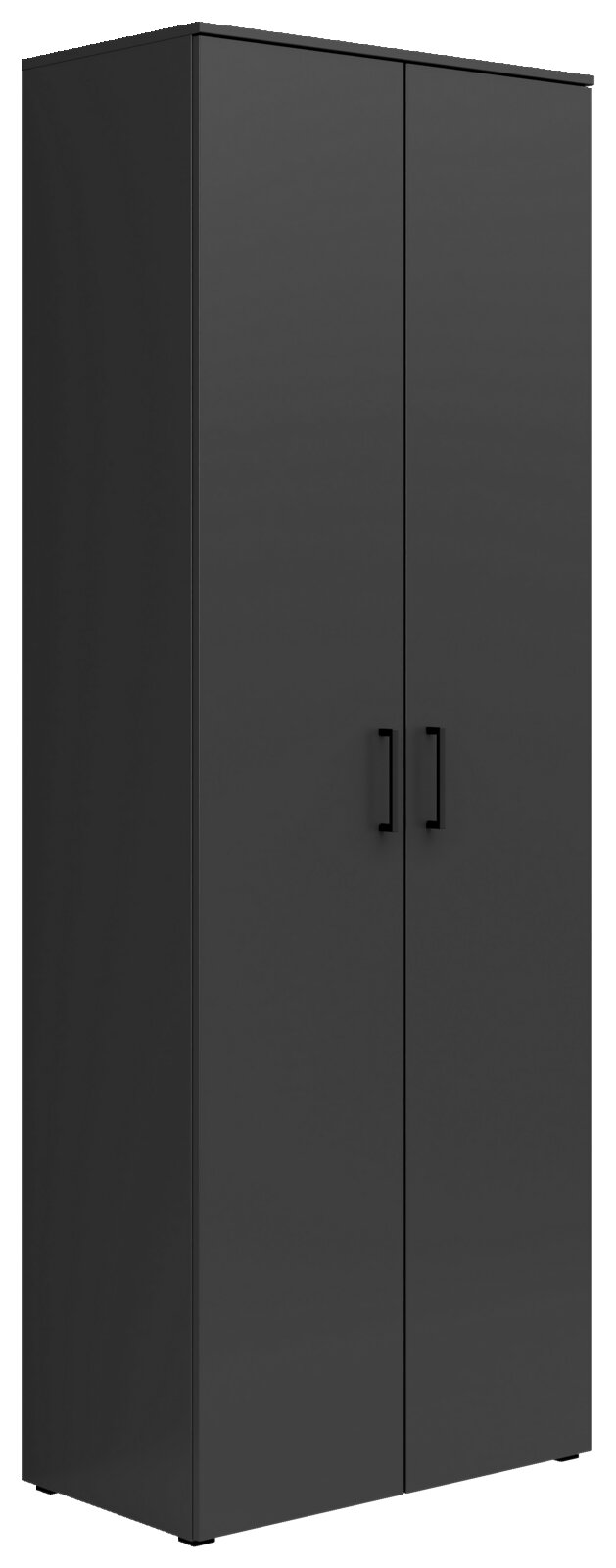 Carryhome Mehrzweckschrank MULTISTAURAUM Schwarzer Mehrzweckschrank mit zwei Türen, frontale Perspektive