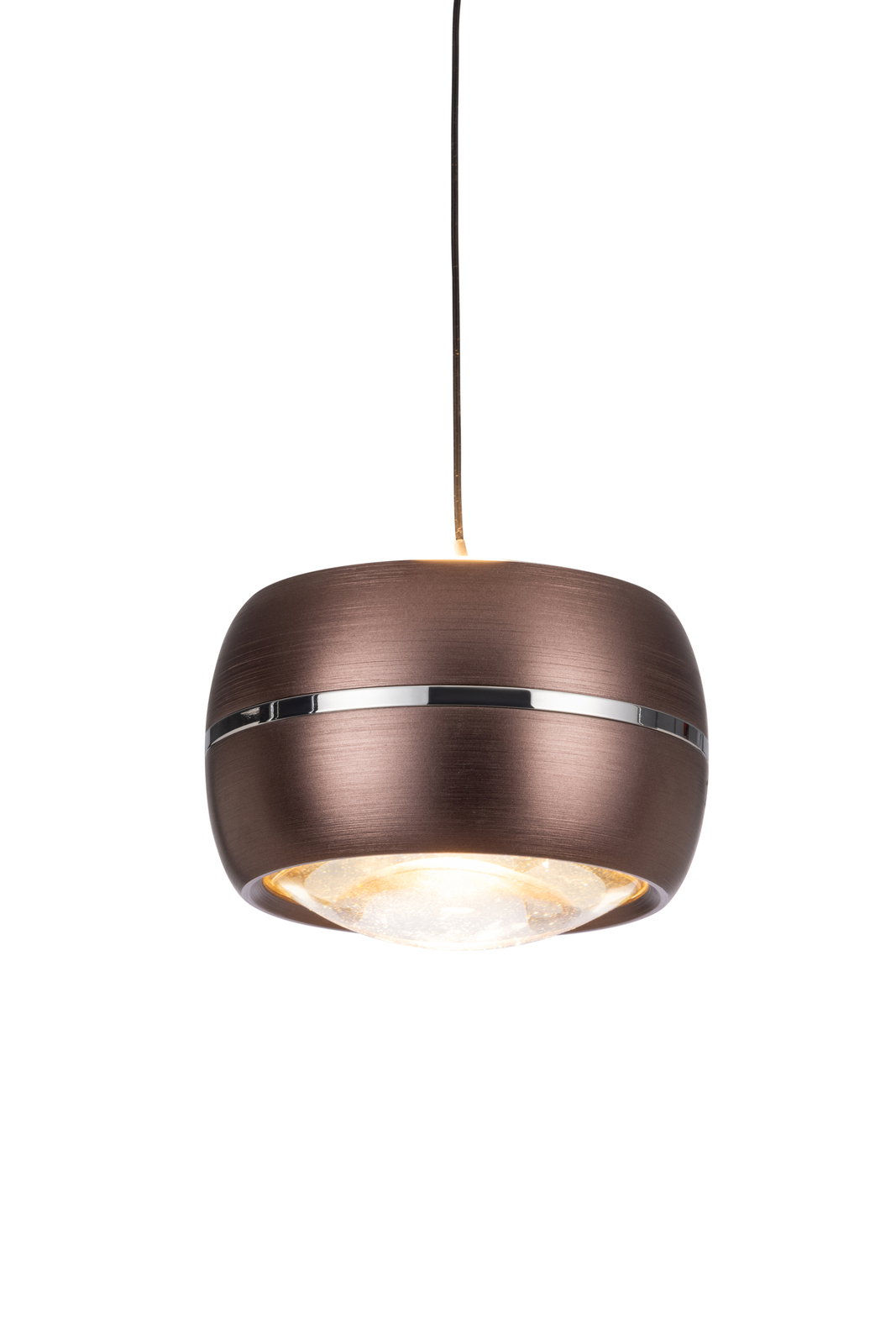 Dieter Knoll LED-Hängeleuchte OKLAHOMA Moderne LED-Hängeleuchte in Kupferoptik, seitliche Perspektive