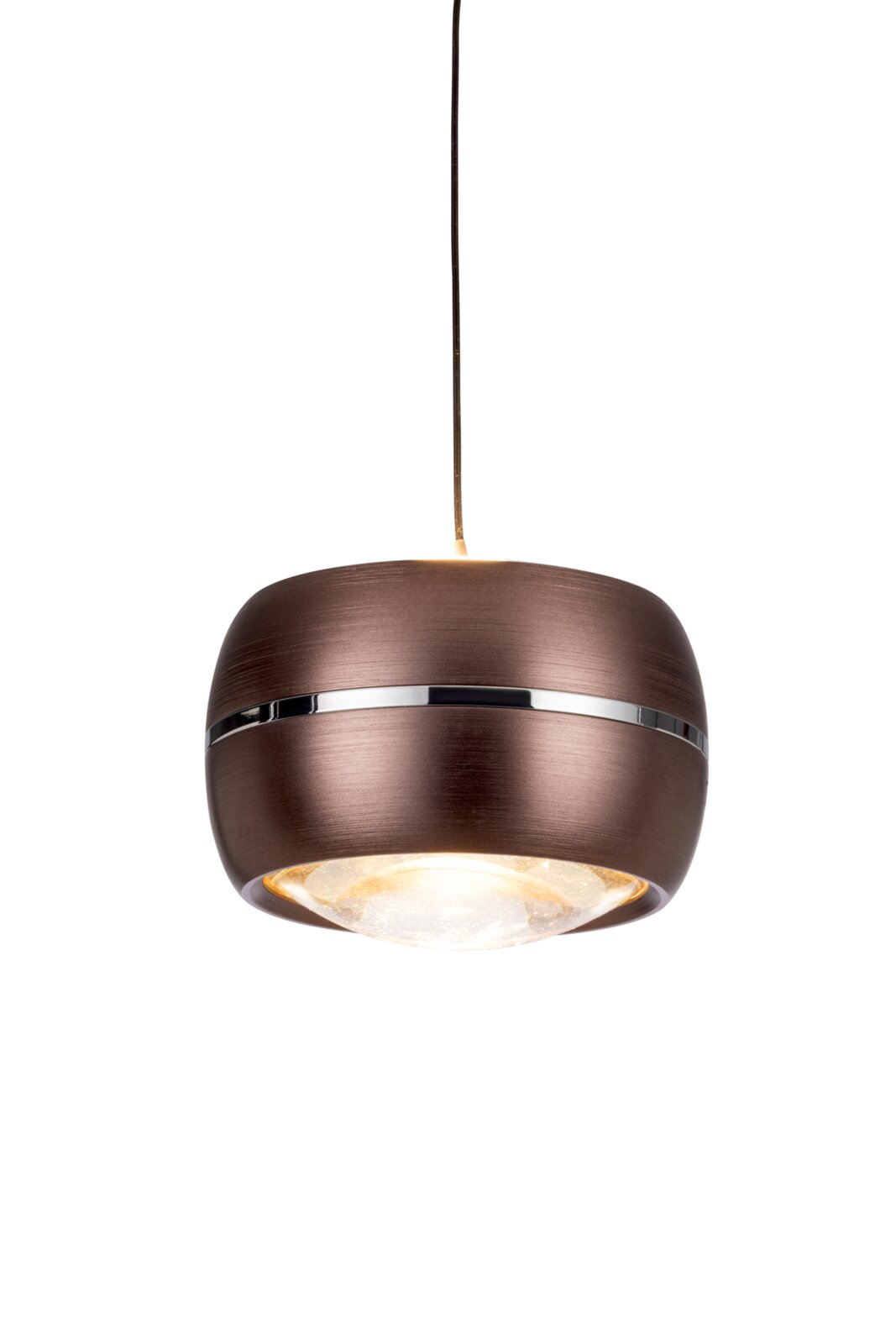 Dieter Knoll LED-Hängeleuchte OKLAHOMA Moderne LED-Hängeleuchte in Kupferoptik, seitliche Perspektive