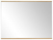 Großer rechteckiger Spiegel mit Holzrahmen, Frontalansicht
