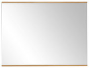 Großer rechteckiger Spiegel mit Holzrahmen, Frontalansicht