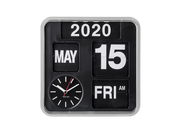 Vorderansicht einer Mini Flip Uhr mit Kalender, zeigt das Datum 15. Mai 2020 und die Uhrzeit Freitag AM an.