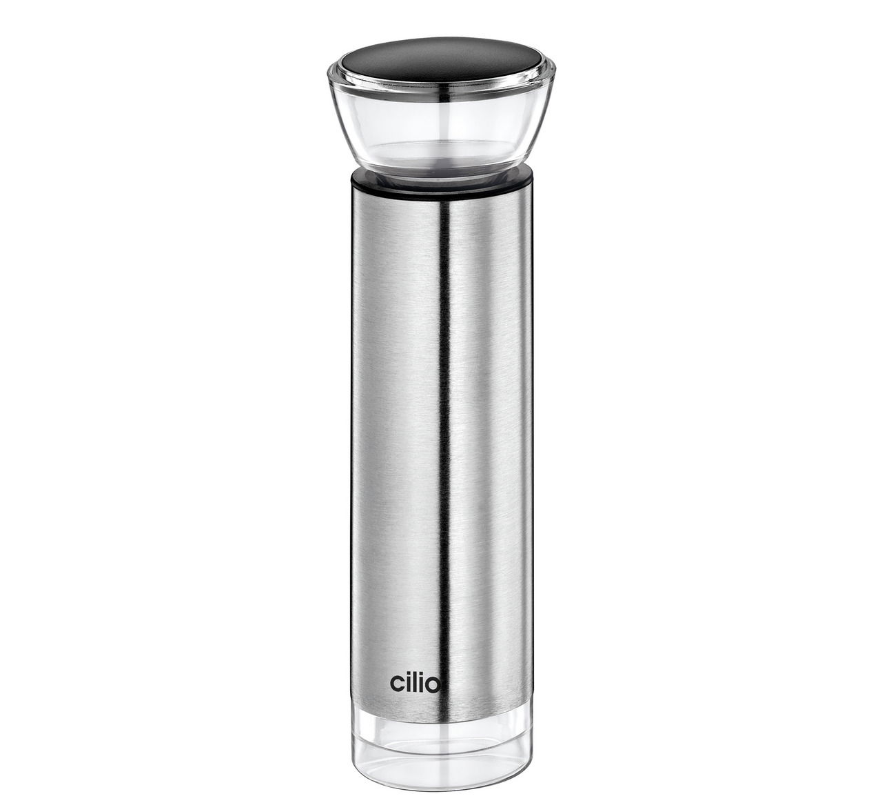 Weinpumpe CAMPANIA aus Edelstahl, frontal abgebildet