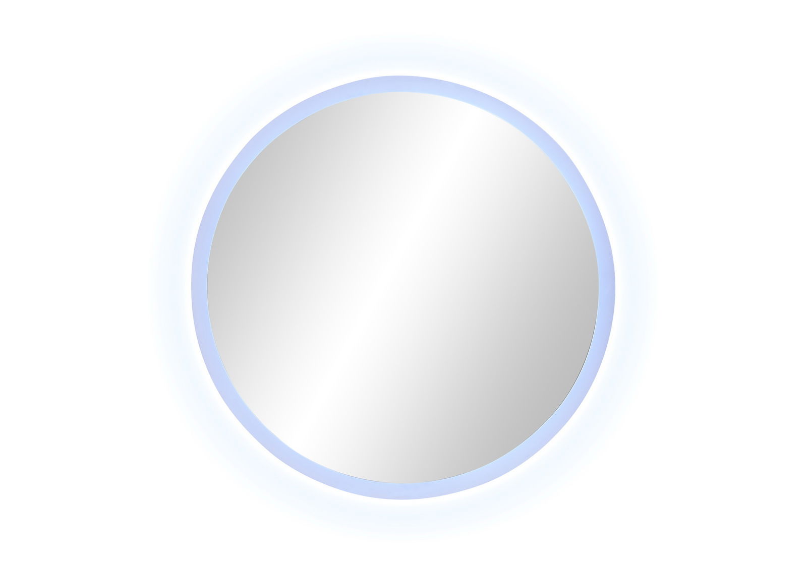 Runder Spiegel mit LED-Beleuchtung, Ansicht von vorne