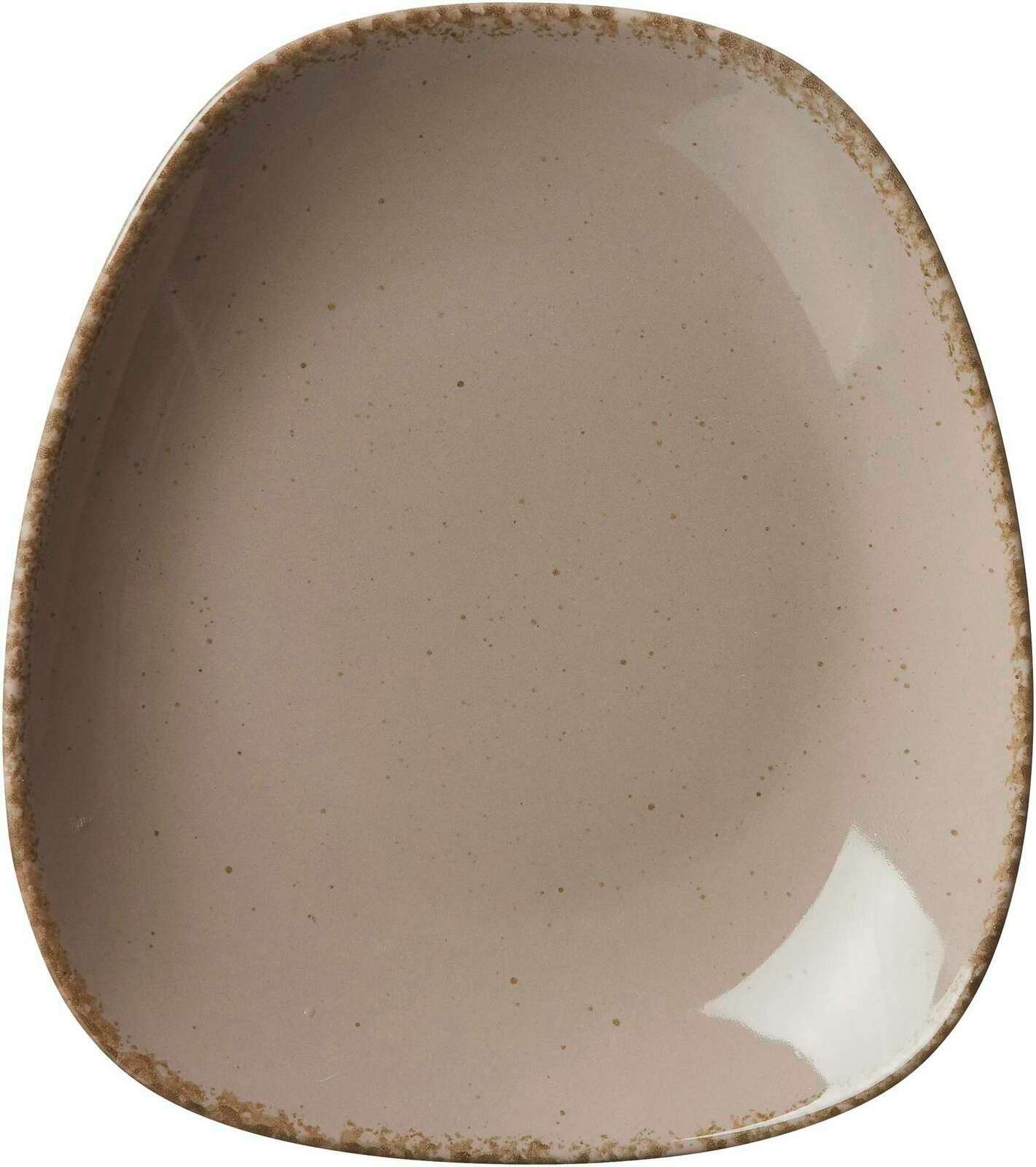 Ritzenhoff & Breker Beilagenteller CASA Grauer Beilagenteller 19x16,5cm, Draufsicht