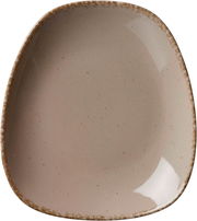 Grauer Beilagenteller 19x16,5cm, Draufsicht