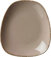 Grauer Beilagenteller 19x16,5cm, Draufsicht