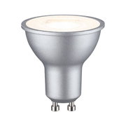 LED Leuchtmittel in silberner Farbe, seitliche Perspektive
