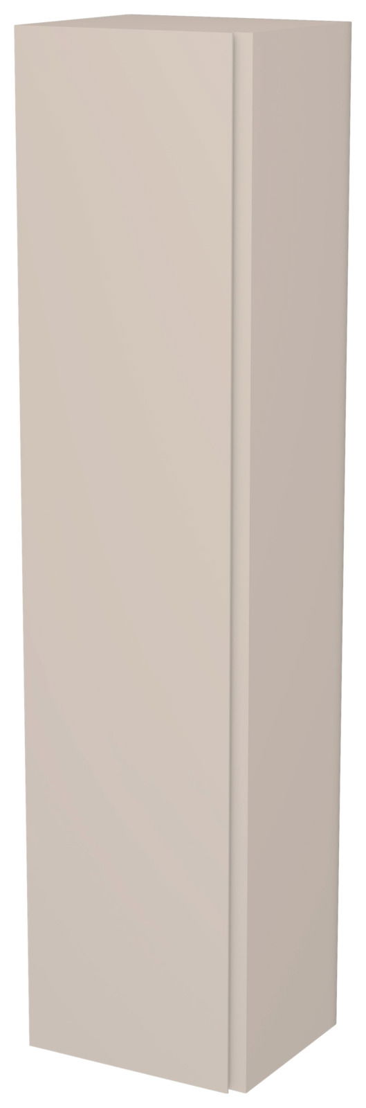 Moderano Hänge-Garderobenschrank LECCO Beigefarbener Hänge-Garderobenschrank mit einer Tür, seitliche Perspektive