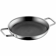 WMF Servierpfanne PROFI RESIST 28cm aus Edelstahl mit Wabenstruktur, seitliche Perspektive