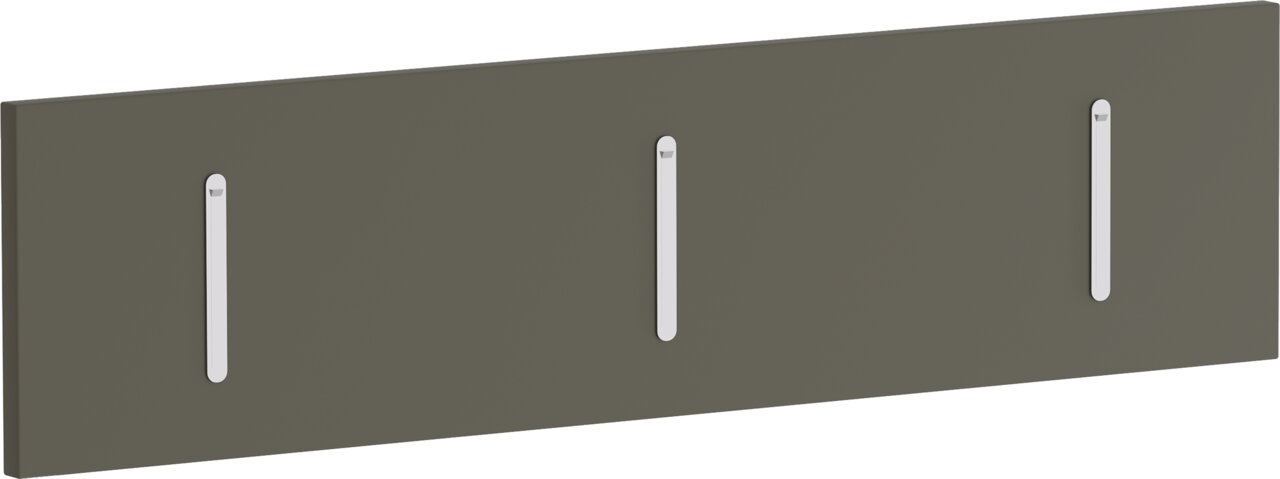 Moderano Klapphakenleiste LECCO Klapphakenleiste quer in dunklem Farbton mit drei Haken, Frontalansicht