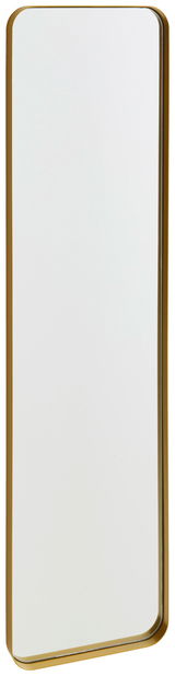 Rechteckiger Spiegel mit goldfarbenem Rahmen, ca. 31x120 cm, in Frontalansicht