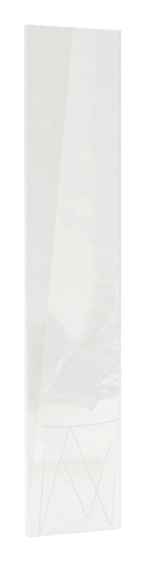 Hom´in Tür Hochglanz UNIT Hochglanz weiße Tür, frontal betrachtet, 202x45 cm