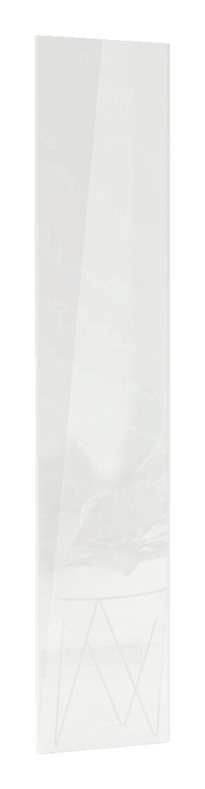 Hoogglanzende witte deur, gezien vanaf de voorkant, 202 x 45 cm