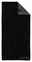JOOP! Handtuch DOUBLEFACE CLASSIC Schwarzes Handtuch mit grauer Ecke und Joop-Logo, Draufsicht