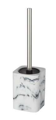 WC-Garnitur Desio mit marmoriertem Design und Edelstahlgriff, seitliche Perspektive