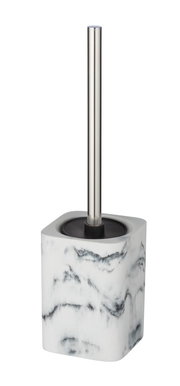 WC-Garnitur Desio mit marmoriertem Design und Edelstahlgriff, seitliche Perspektive