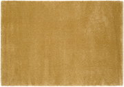 Beige Uni-Teppich in Draufsicht