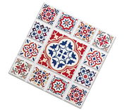 Untersetzer AGADIR Blume mit buntem, orientalischem Muster in Draufsicht