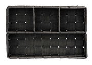 Schwarzer Badorganizer Adria klein, aus gewebtem Material, Draufsicht